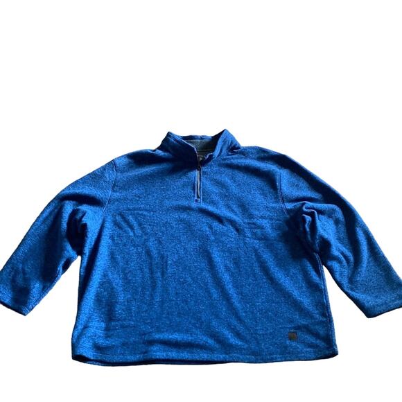 Men's GH Bass & Co Blue Fleece Quarter Zip - Picture 1 of 5